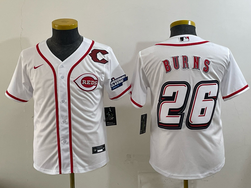 Women Cincinnati Reds #26 Durns white Nike MLB 2025 Jersey 005